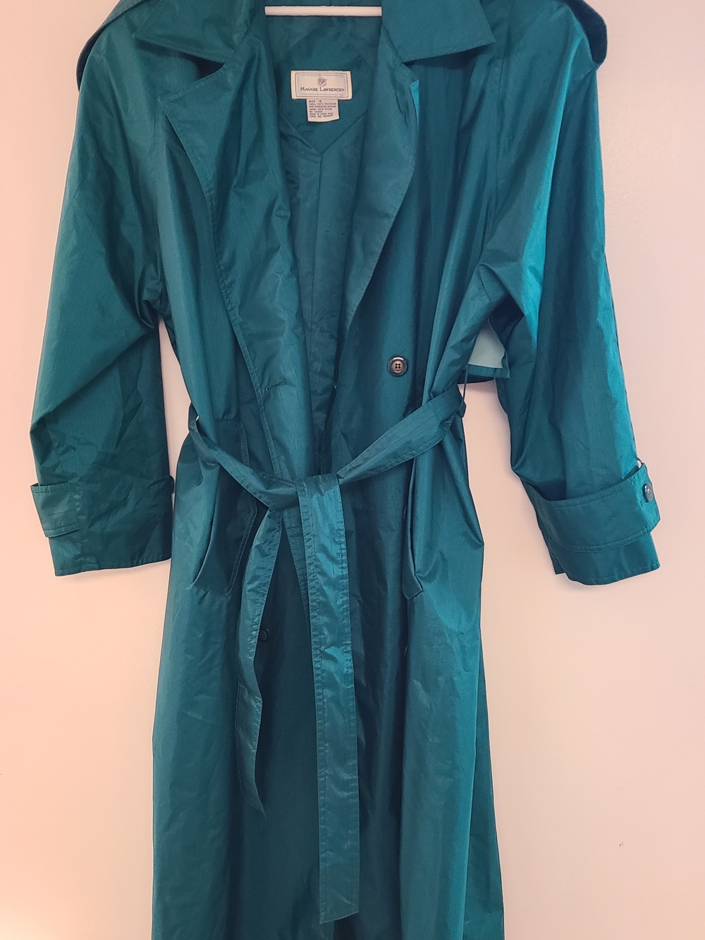 Magge Laqerence Lightweight Belted Trench Coat Size 16